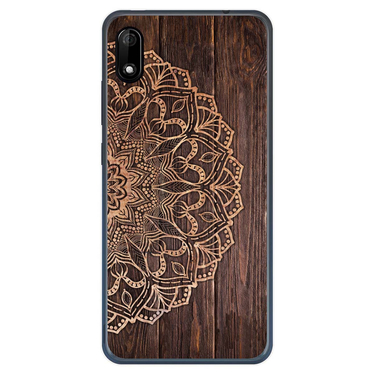 Funda Gel Tpu para Wiko Y70 diseño Madera 06 Dibujos