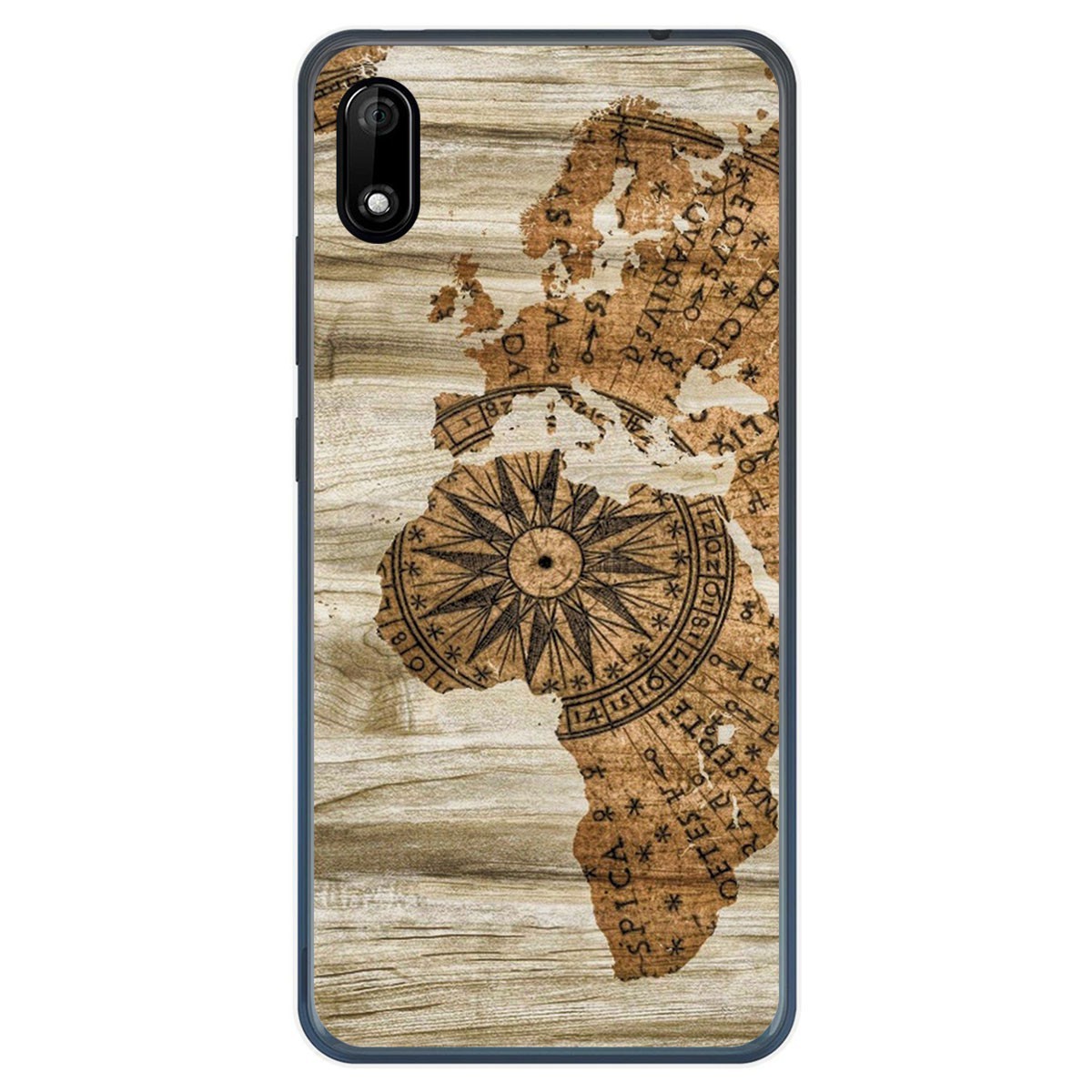Funda Gel Tpu para Wiko Y70 diseño Madera 07 Dibujos