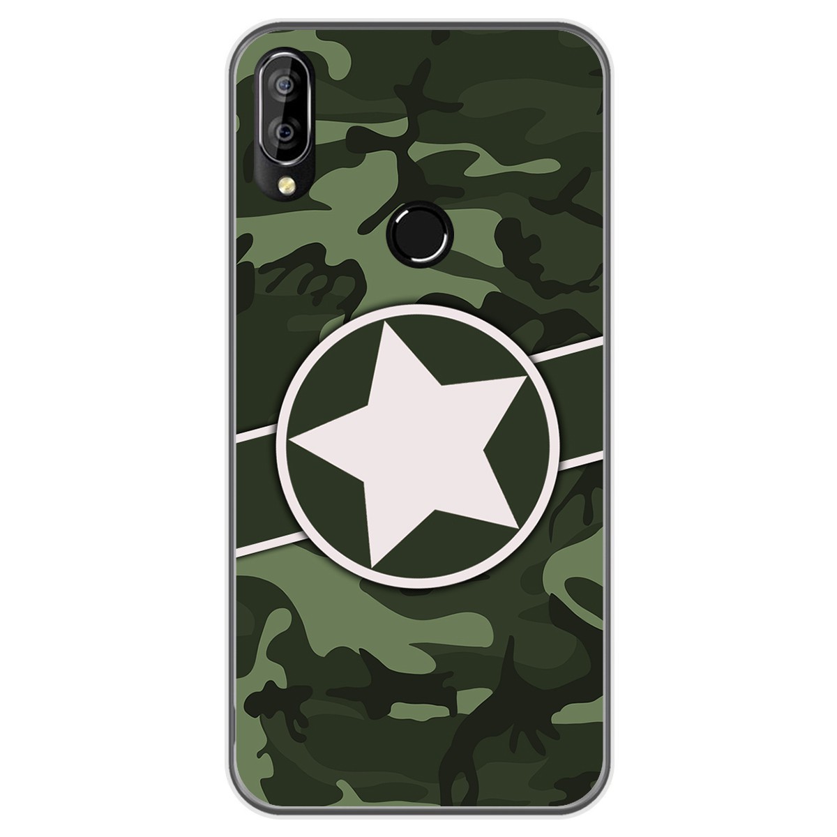 Funda Gel Tpu para Oukitel C16 Pro diseño Camuflaje 01 Dibujos