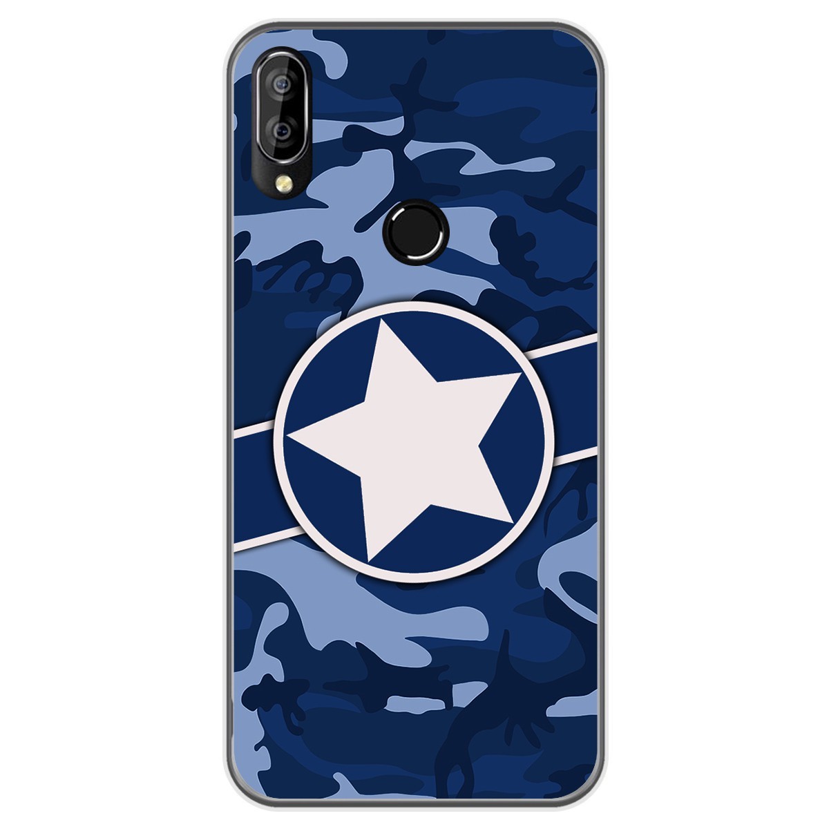 Funda Gel Tpu para Oukitel C16 Pro diseño Camuflaje 03 Dibujos