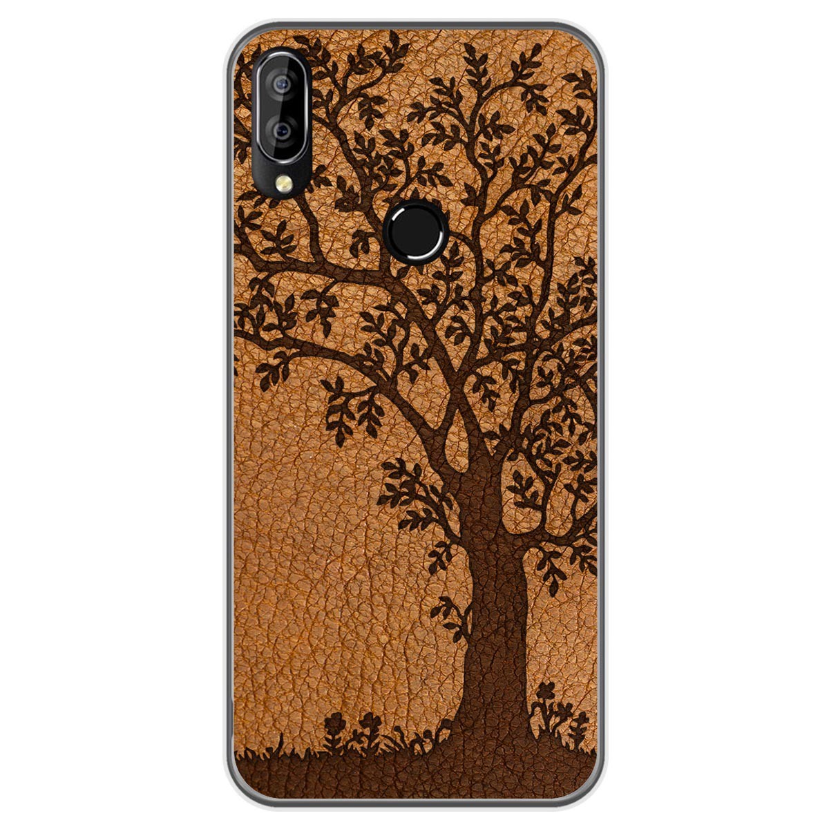 Funda Gel Tpu para Oukitel C16 Pro diseño Cuero 03 Dibujos