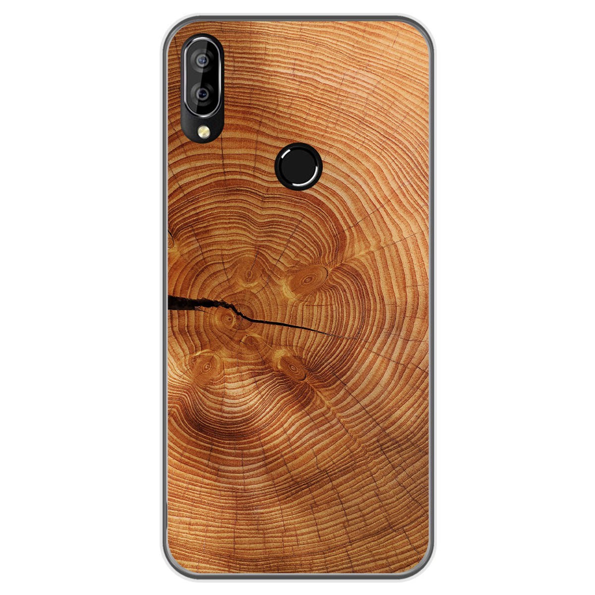 Funda Gel Tpu para Oukitel C16 Pro diseño Madera 04 Dibujos