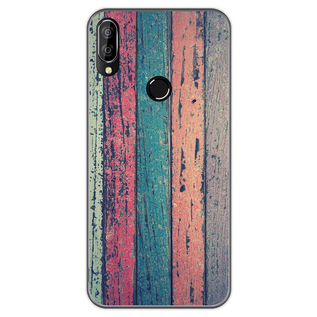 Funda Gel Tpu para Oukitel C16 Pro diseño Madera 10 Dibujos