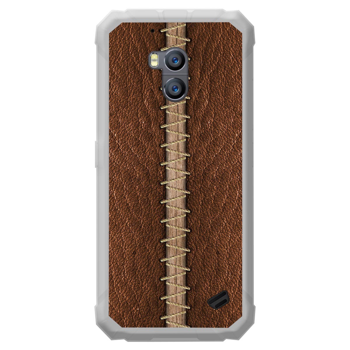 Funda Gel Tpu para Ulefone Armor X2 diseño Cuero 01 Dibujos