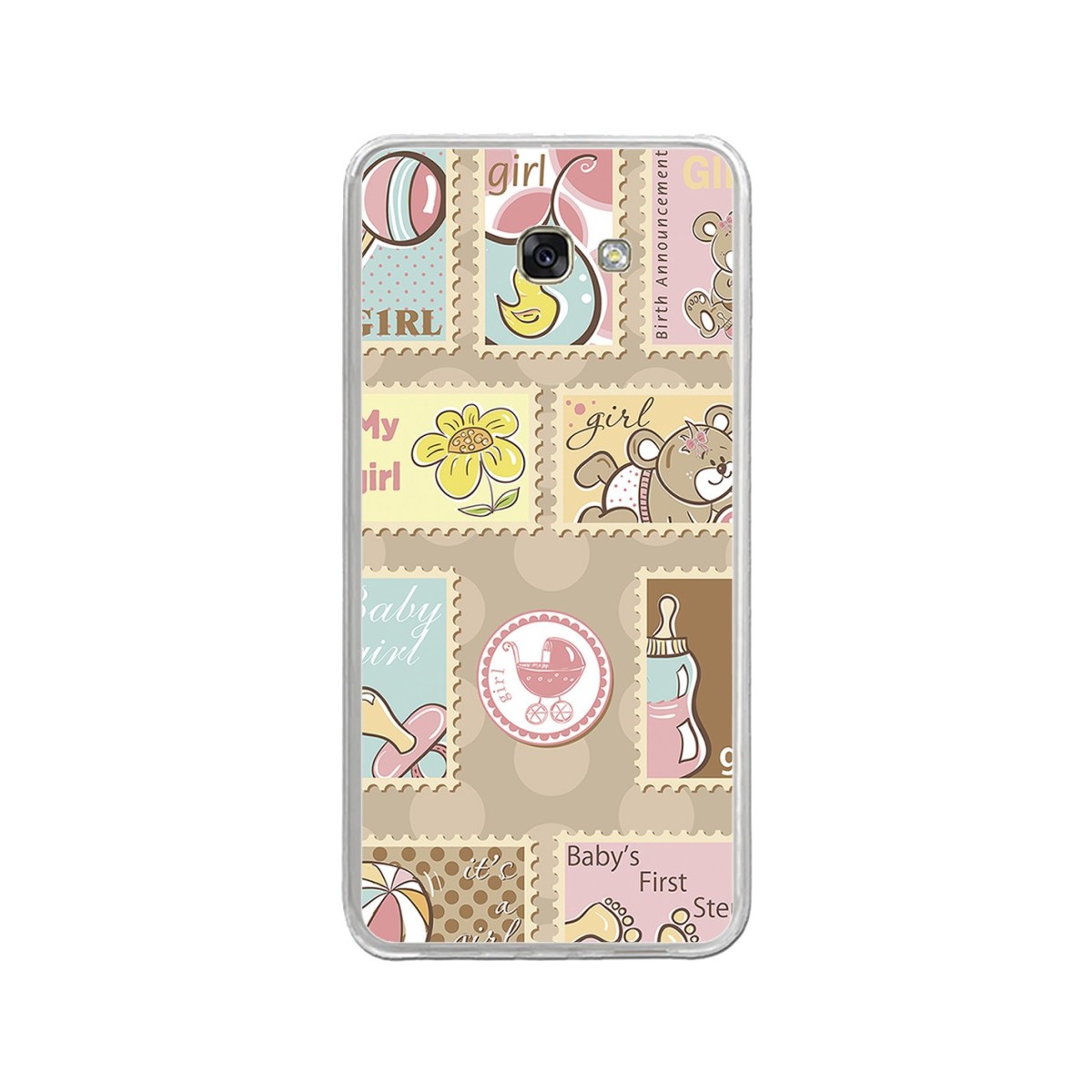 Funda Gel Tpu para Samsung Galaxy A3 (2017) Diseño Sellos Dibujos