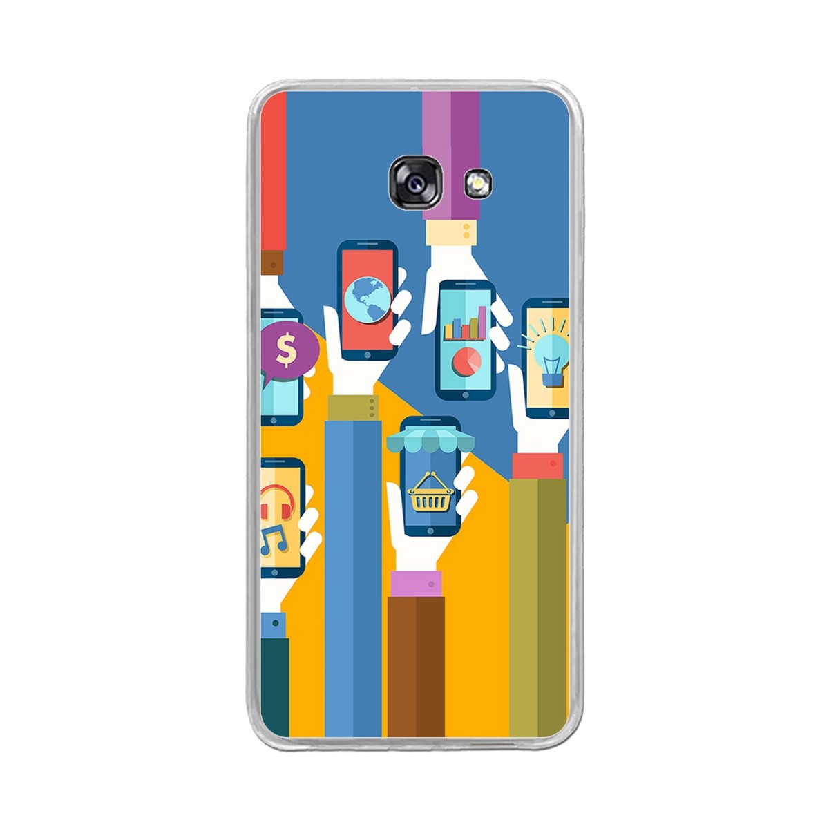 Funda Gel Tpu para Samsung Galaxy A5 (2017) Diseño Apps Dibujos