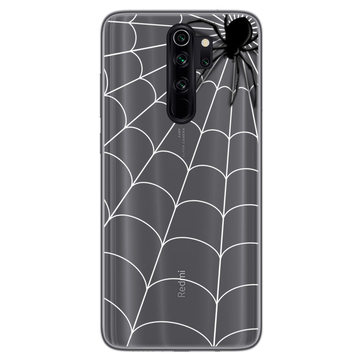 Funda Gel Transparente para Xiaomi Redmi Note 8 Pro diseño Araña Dibujos