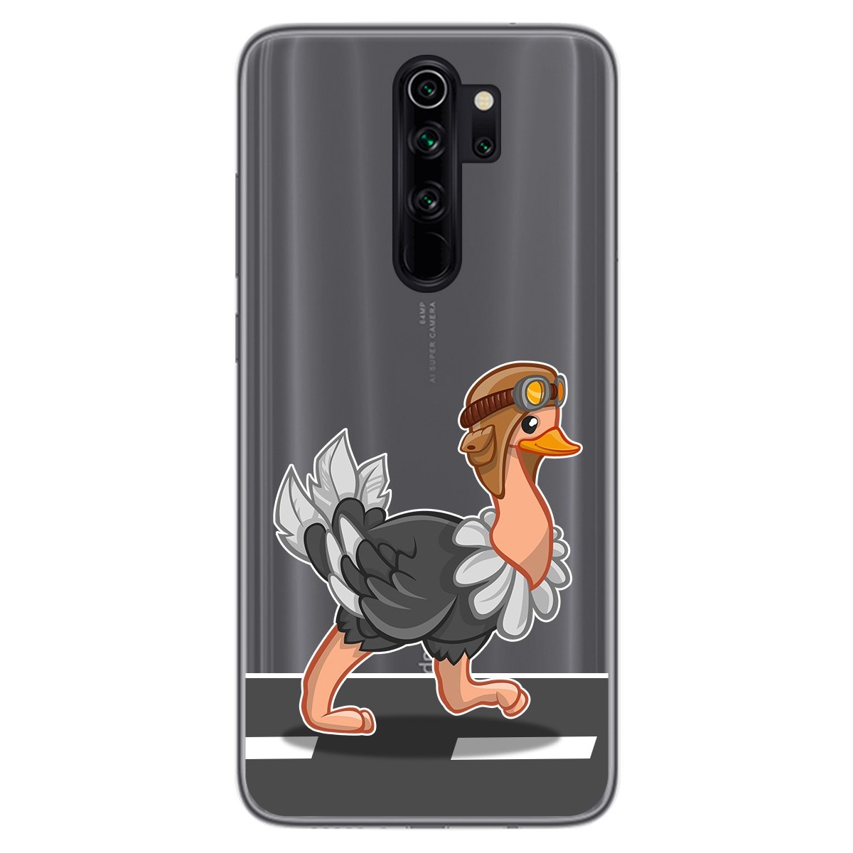 Funda Gel Transparente para Xiaomi Redmi Note 8 Pro diseño Avestruz Dibujos