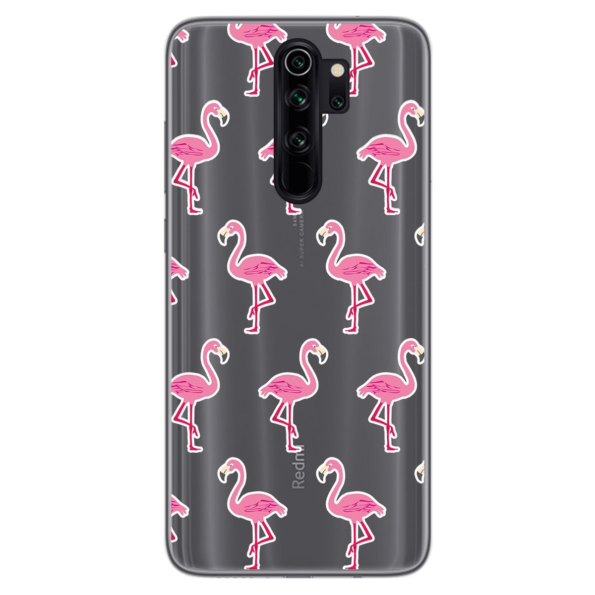 Funda Gel Transparente para Xiaomi Redmi Note 8 Pro diseño Flamenco Dibujos