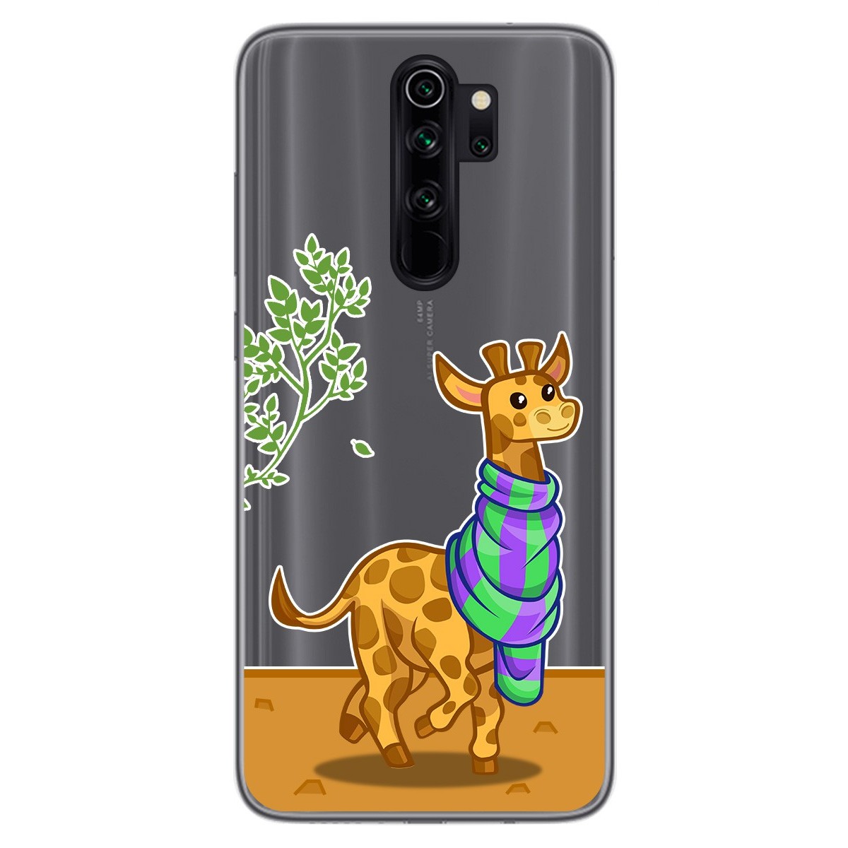 Funda Gel Transparente para Xiaomi Redmi Note 8 Pro diseño Jirafa Dibujos