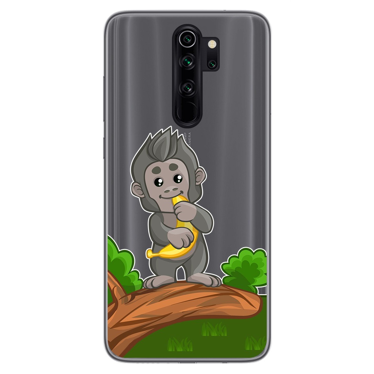 Funda Gel Transparente para Xiaomi Redmi Note 8 Pro diseño Mono Dibujos