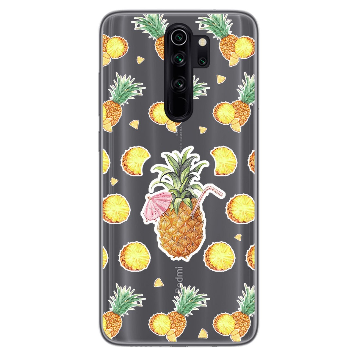 Funda Gel Transparente para Xiaomi Redmi Note 8 Pro diseño Piña Dibujos