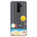 Funda Gel Transparente para Xiaomi Redmi Note 8 Pro diseño Playa Dibujos
