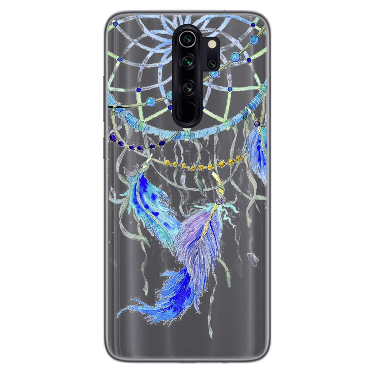 Funda Gel Transparente para Xiaomi Redmi Note 8 Pro diseño Plumas Dibujos
