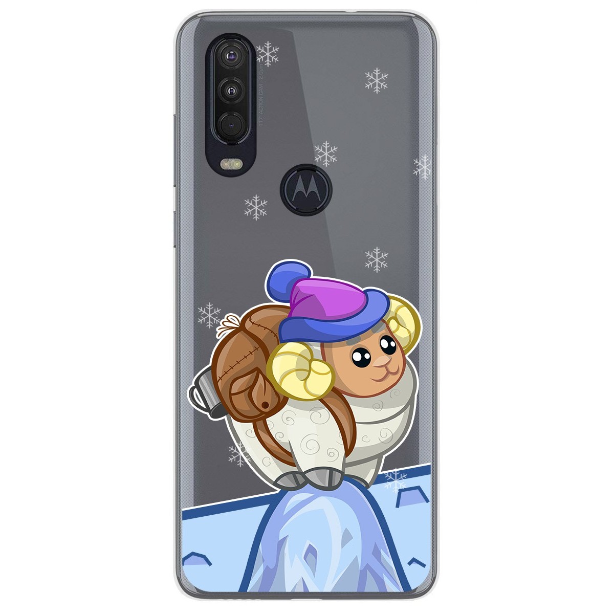 Funda Gel Transparente para Motorola One Action diseño Cabra Dibujos