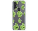 Funda Gel Transparente para Motorola One Action diseño Cactus Dibujos