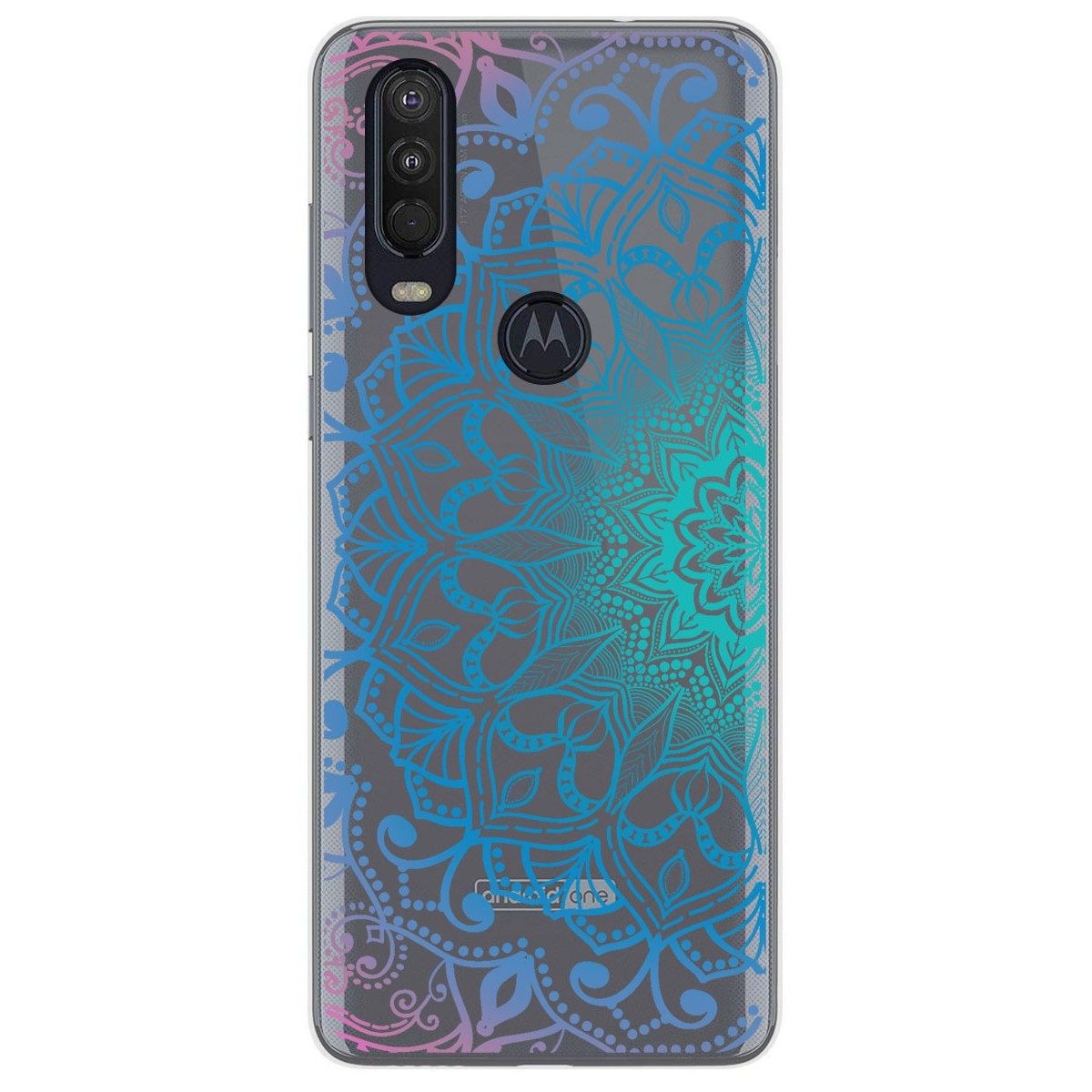 Funda Gel Transparente para Motorola One Action diseño Mandala Dibujos