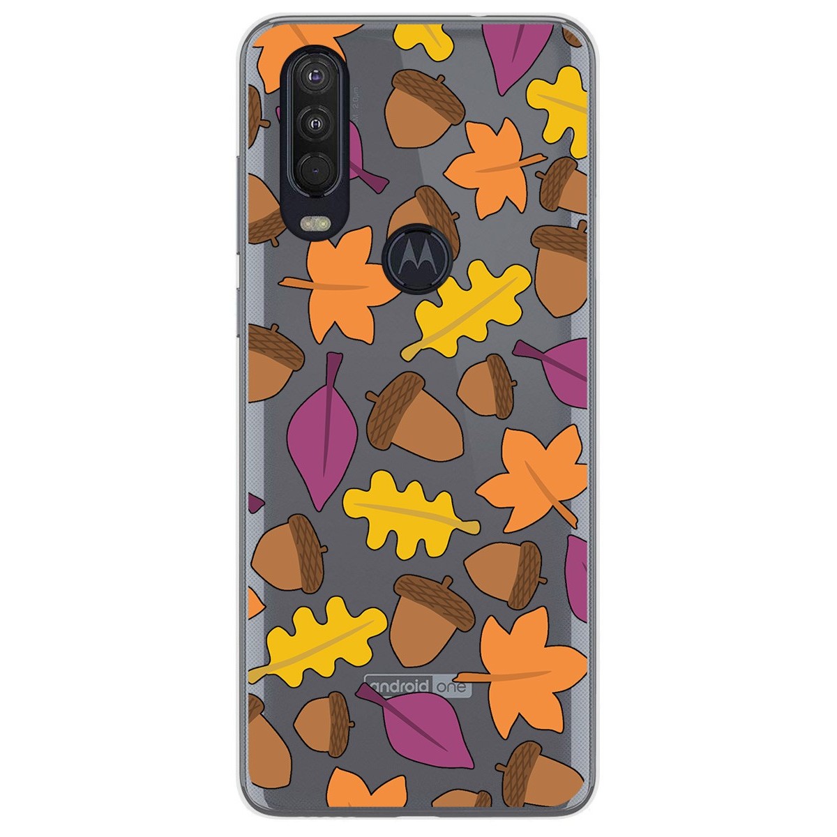 Funda Gel Transparente para Motorola One Action diseño Otoño Dibujos