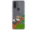 Funda Gel Transparente para Motorola One Action diseño Panda Dibujos