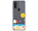 Funda Gel Transparente para Motorola One Action diseño Playa Dibujos