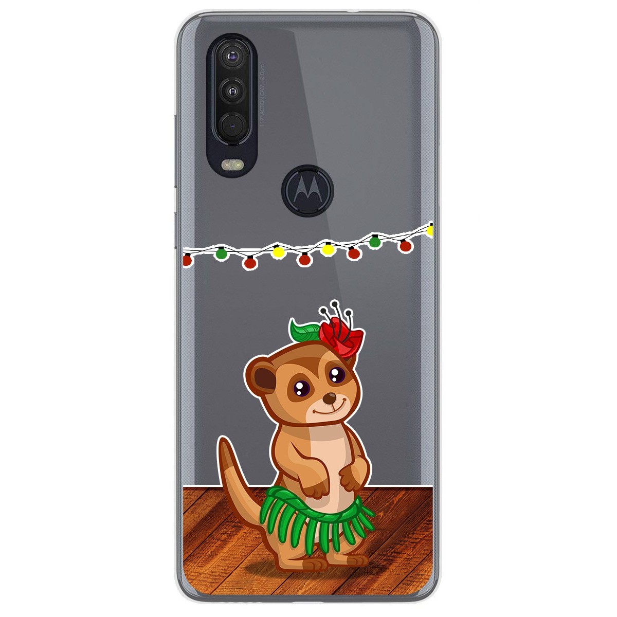 Funda Gel Transparente para Motorola One Action diseño Suricata Dibujos