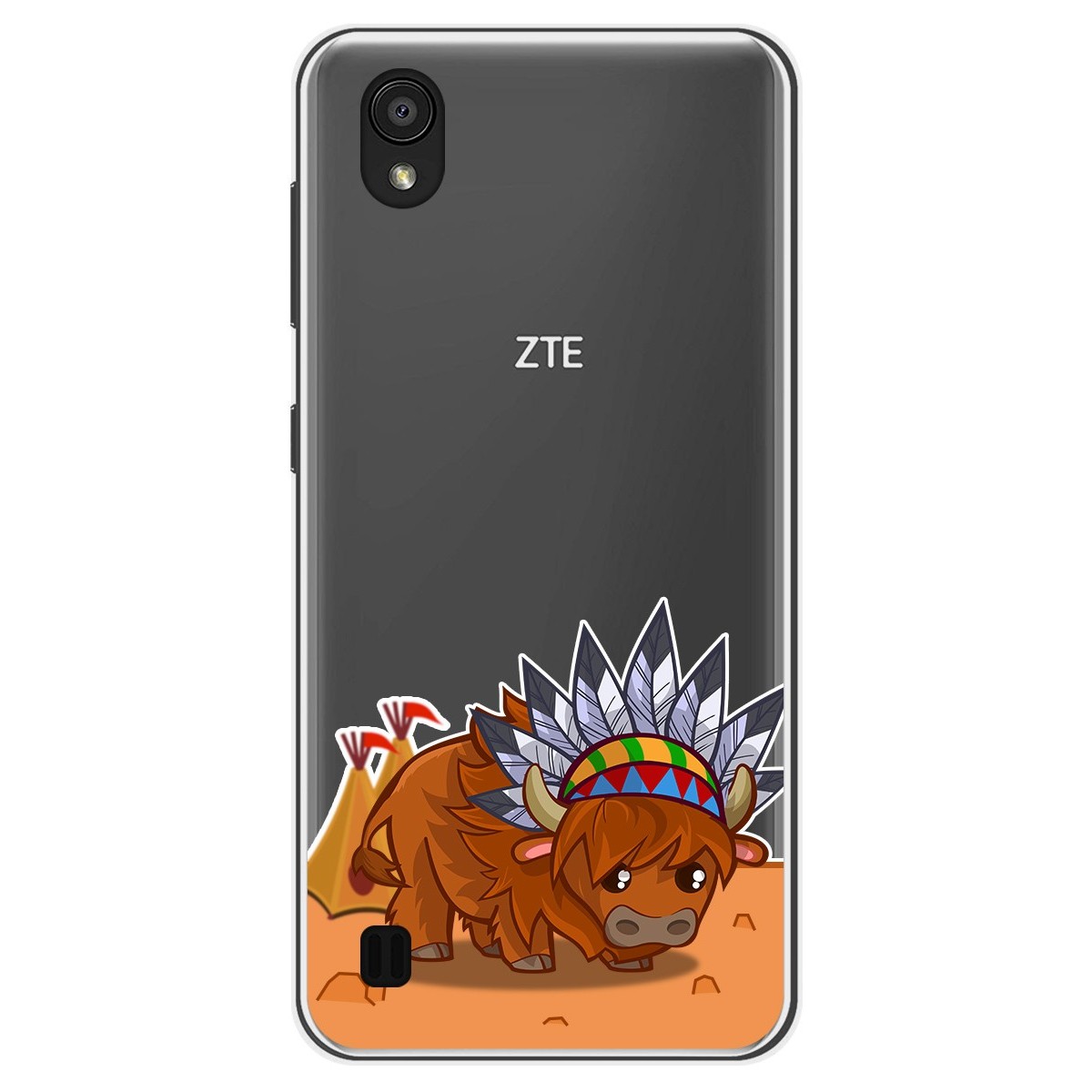 Funda Gel Transparente para Zte Blade A5 2019 diseño Bufalo Dibujos