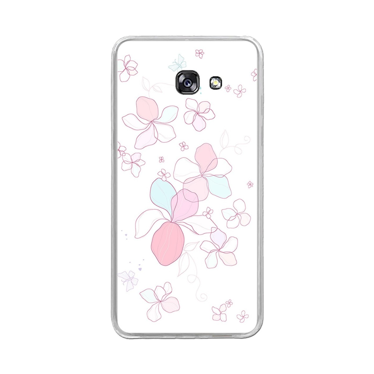Funda Gel Tpu para Samsung Galaxy A5 (2017) Diseño Flores-Minimal Dibujos