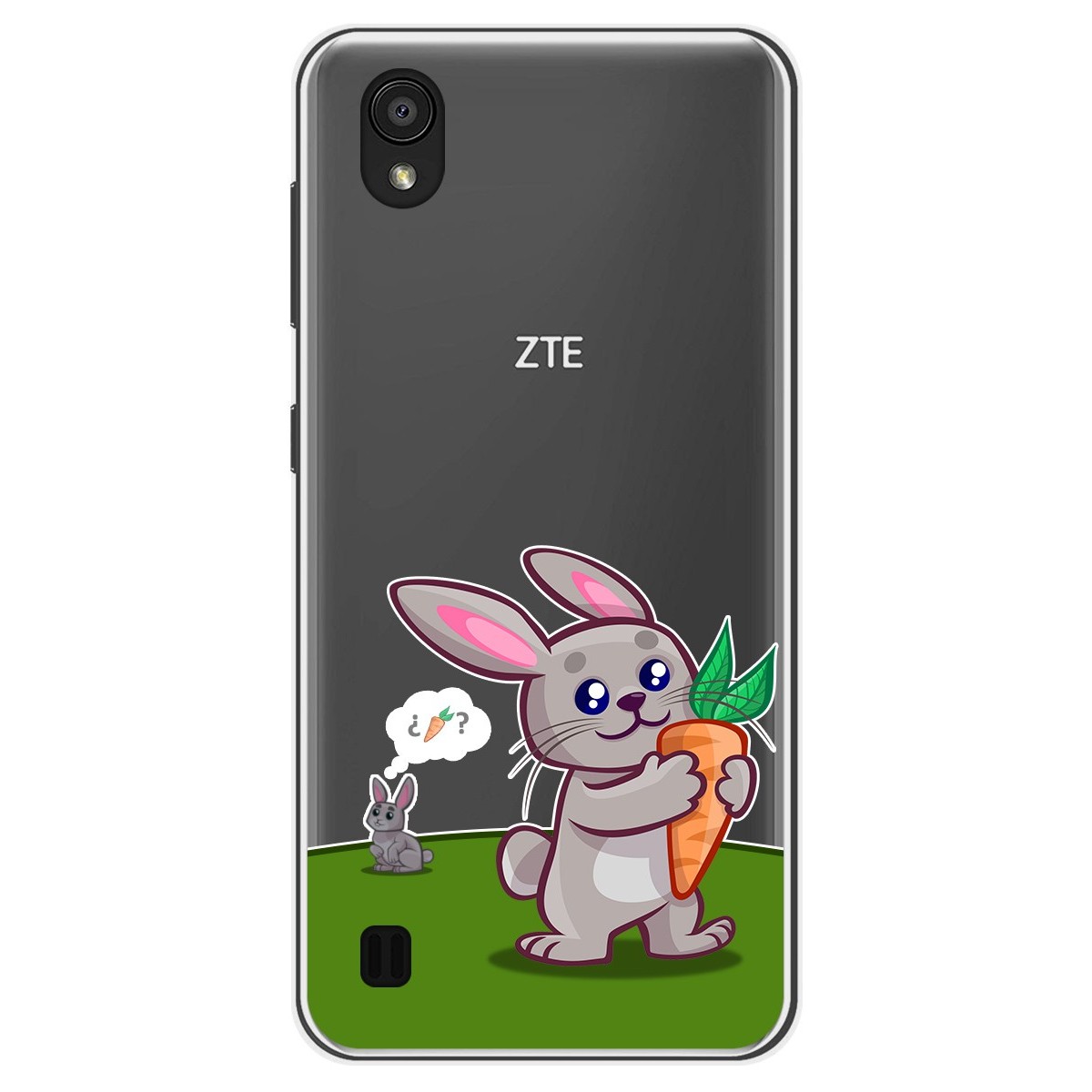 Funda Gel Transparente para Zte Blade A5 2019 diseño Conejo Dibujos