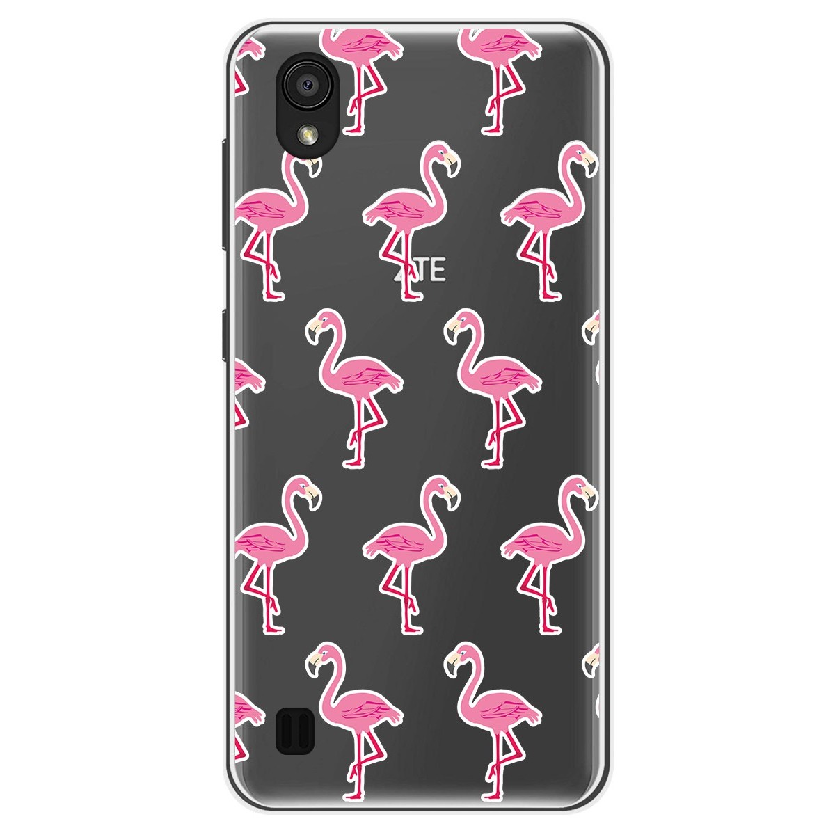 Funda Gel Transparente para Zte Blade A5 2019 diseño Flamenco Dibujos