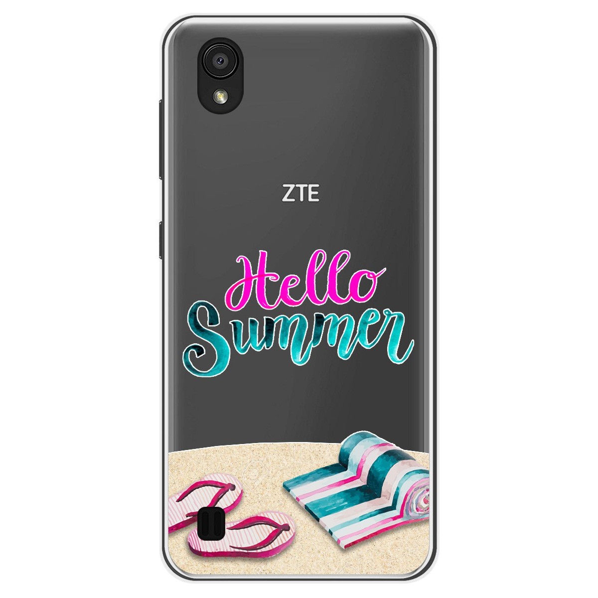 Funda Gel Transparente para Zte Blade A5 2019 diseño Summer Dibujos