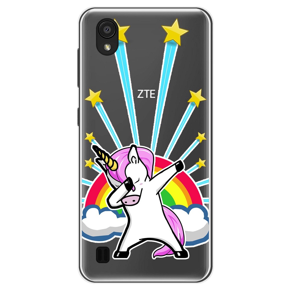 Funda Gel Transparente para Zte Blade A5 2019 diseño Unicornio Dibujos