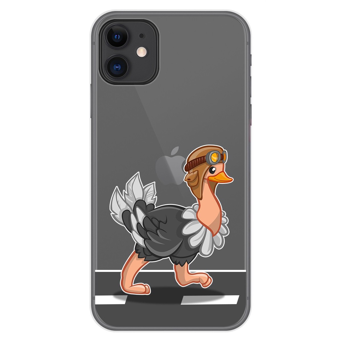 Funda Gel Transparente para Iphone 11 (6.1) diseño Avestruz Dibujos