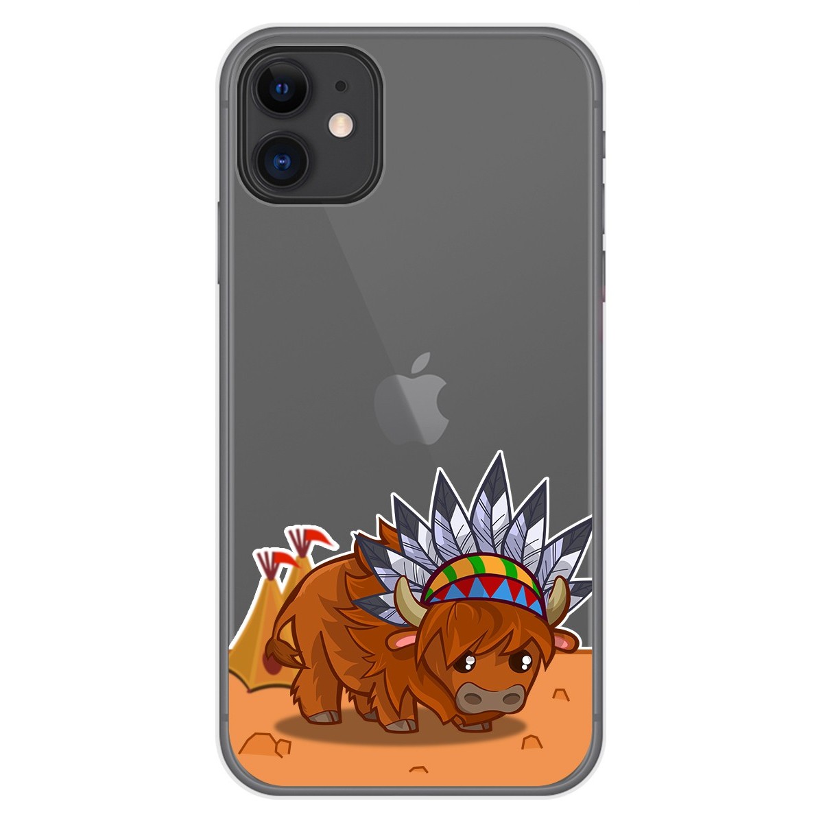 Funda Gel Transparente para Iphone 11 (6.1) diseño Bufalo Dibujos