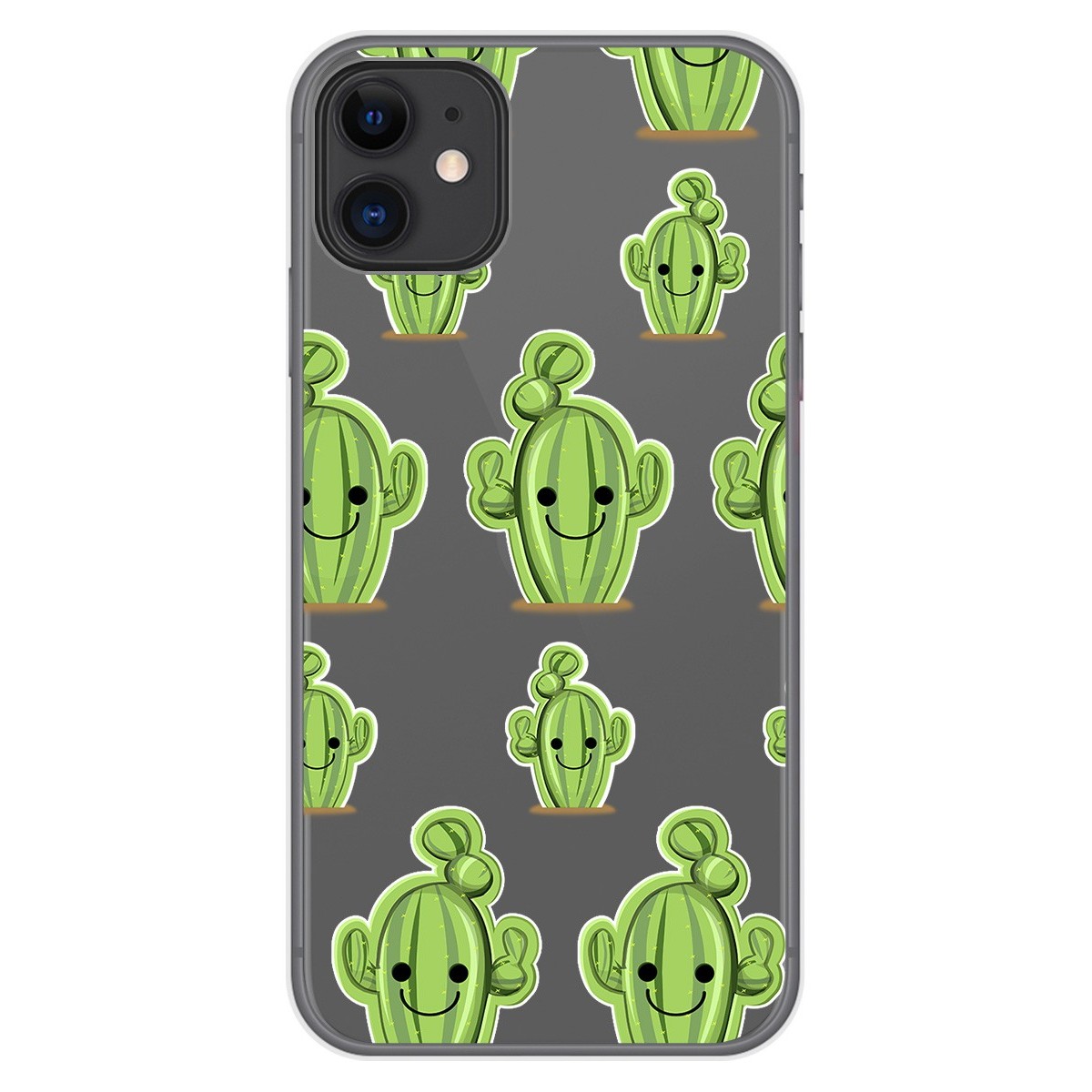 Funda Gel Transparente para Iphone 11 (6.1) diseño Cactus Dibujos