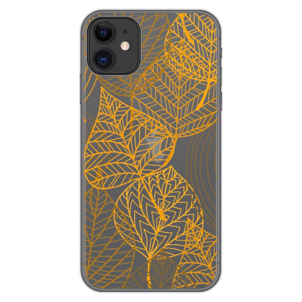 Funda Gel Transparente para Iphone 11 (6.1) diseño Hojas Dibujos