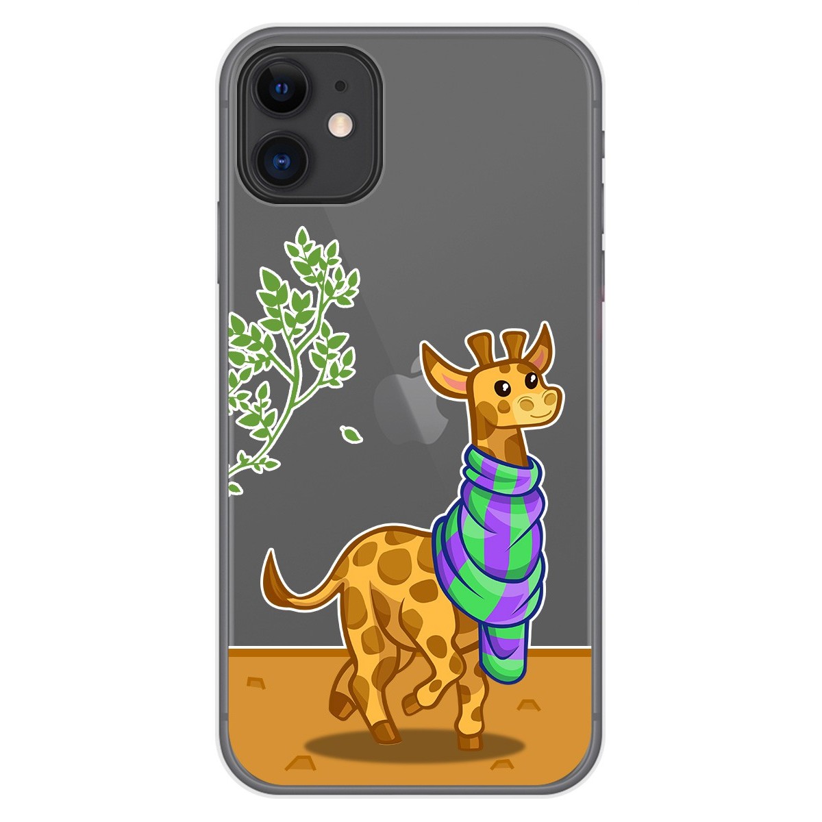 Funda Gel Transparente para Iphone 11 (6.1) diseño Jirafa Dibujos