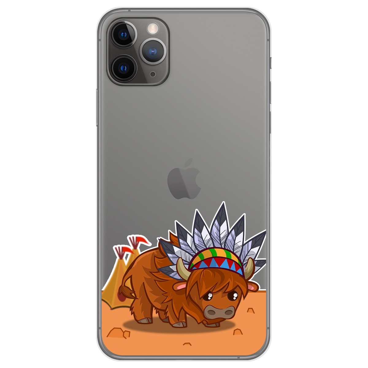Funda Gel Transparente para Iphone 11 Pro (5.8) diseño Bufalo Dibujos