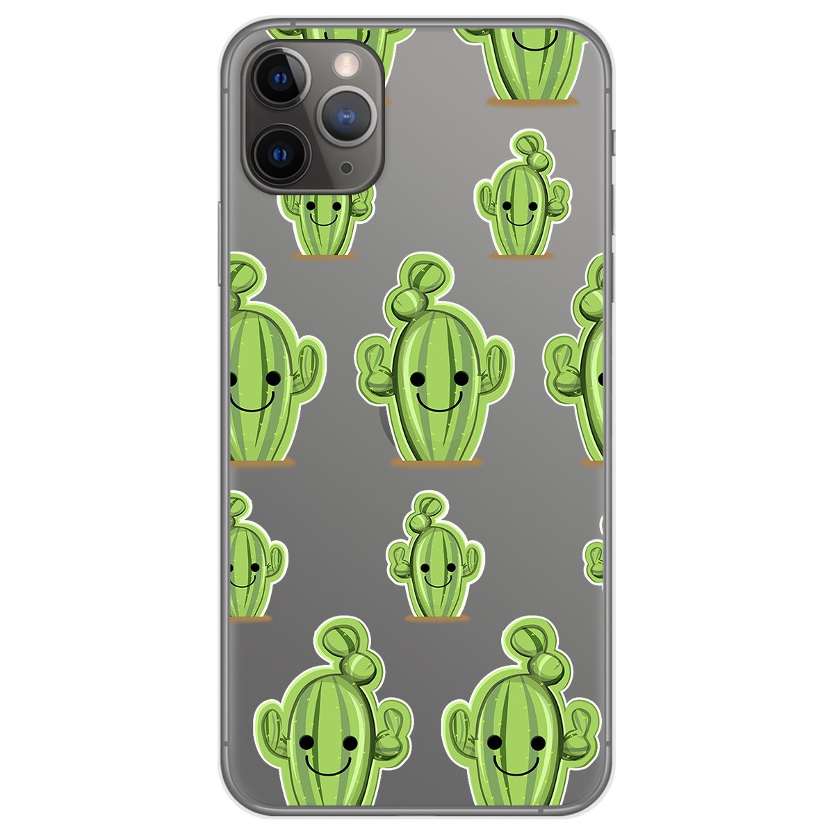 Funda Gel Transparente para Iphone 11 Pro (5.8) diseño Cactus Dibujos
