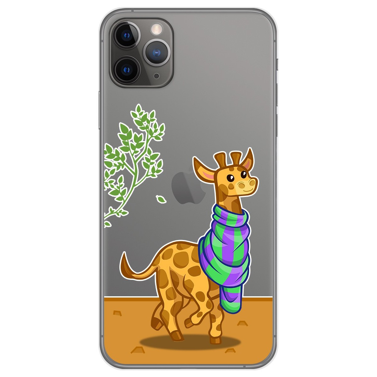 Funda Gel Transparente para Iphone 11 Pro (5.8) diseño Jirafa Dibujos