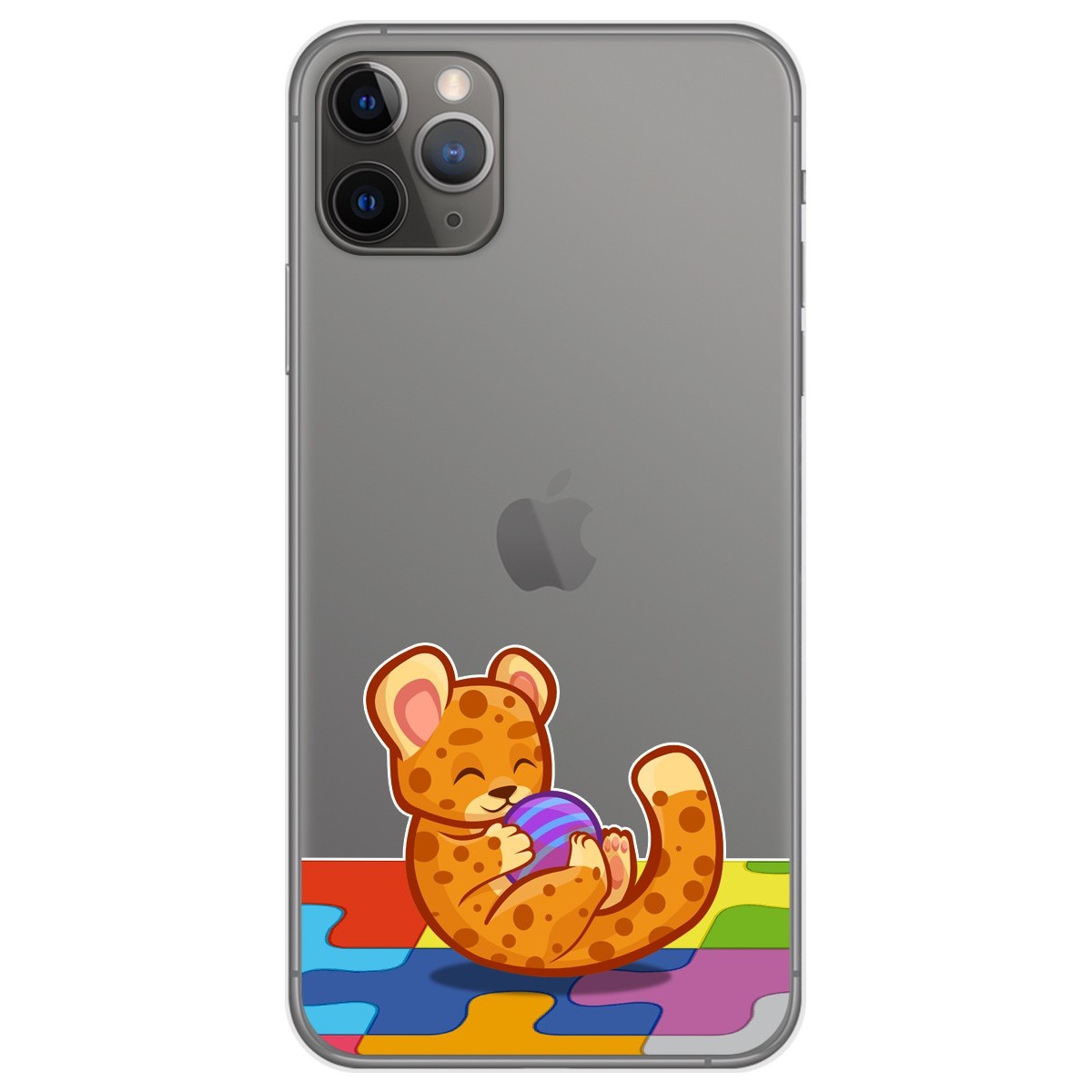 Funda Gel Transparente para Iphone 11 Pro (5.8) diseño Leopardo Dibujos