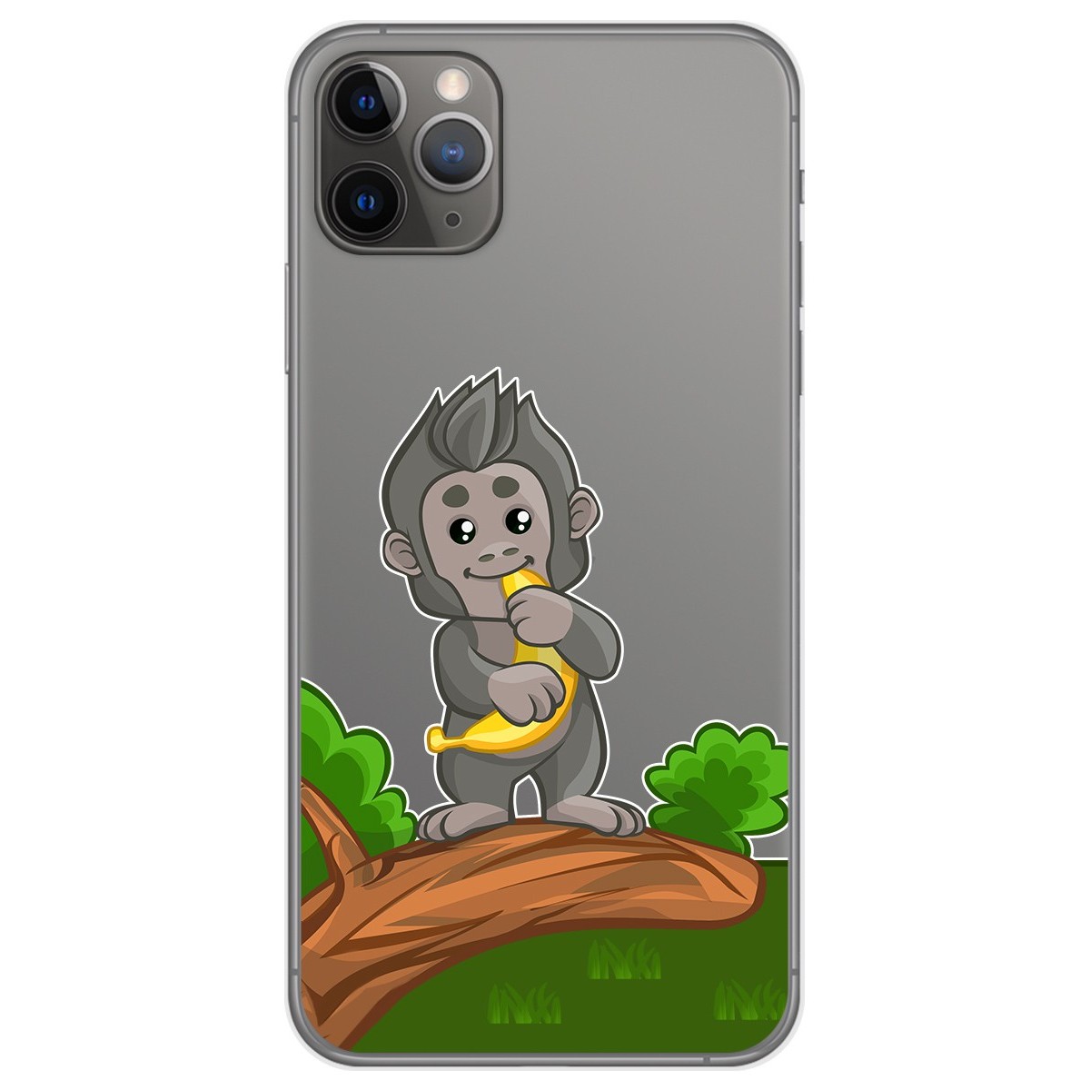 Funda Gel Transparente para Iphone 11 Pro (5.8) diseño Mono Dibujos
