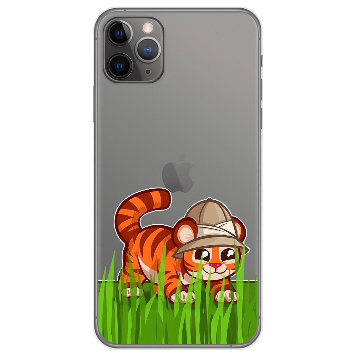 Funda Gel Transparente para Iphone 11 Pro (5.8) diseño Tigre Dibujos