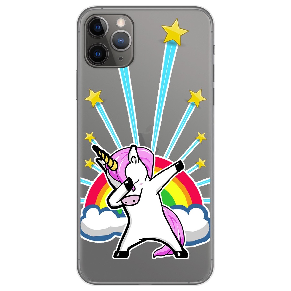 Funda Gel Transparente para Iphone 11 Pro (5.8) diseño Unicornio Dibujos