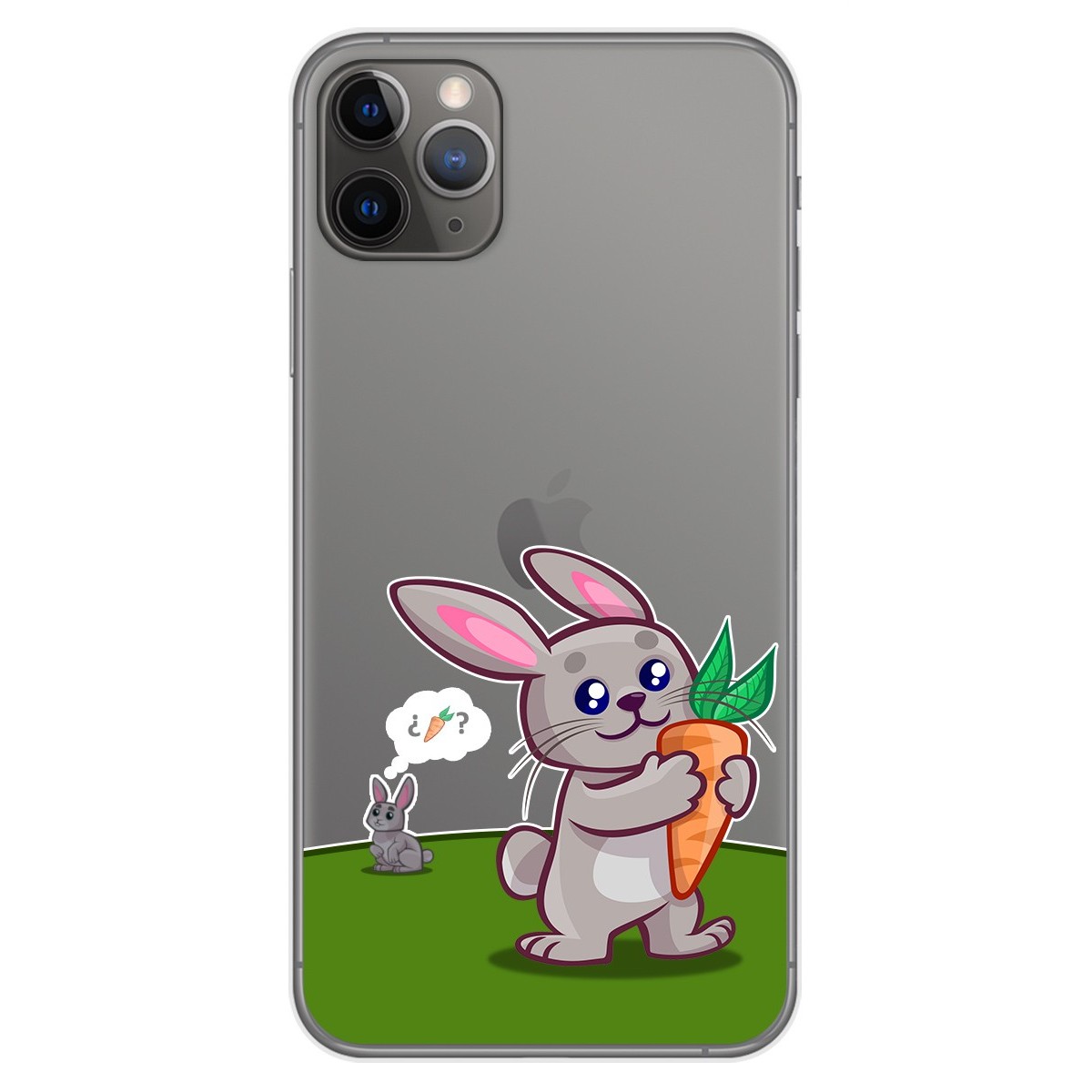 Funda Gel Transparente para Iphone 11 Pro Max (6.5) diseño Conejo Dibujos