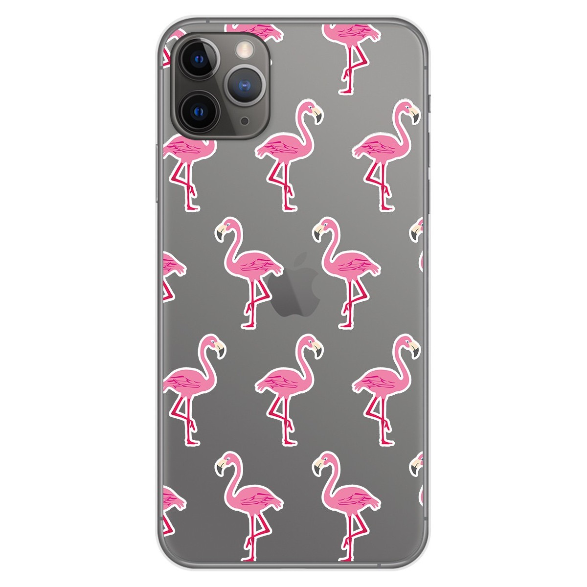 Funda Gel Transparente para Iphone 11 Pro Max (6.5) diseño Flamenco Dibujos