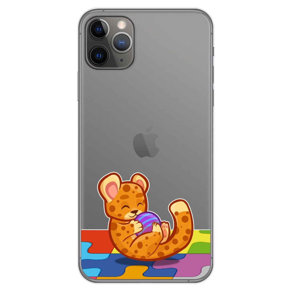 Funda Gel Transparente para Iphone 11 Pro Max (6.5) diseño Leopardo Dibujos