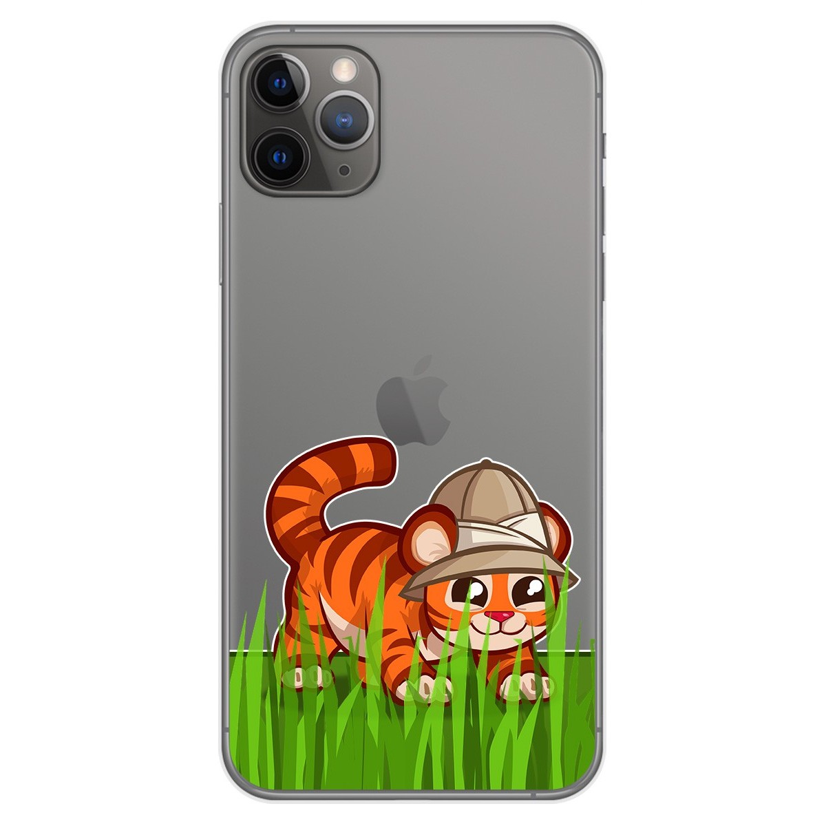 Funda Gel Transparente para Iphone 11 Pro Max (6.5) diseño Tigre Dibujos