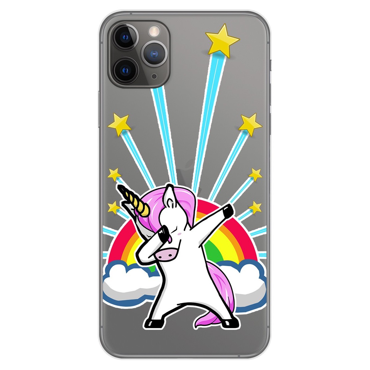 Funda Gel Transparente para Iphone 11 Pro Max (6.5) diseño Unicornio Dibujos