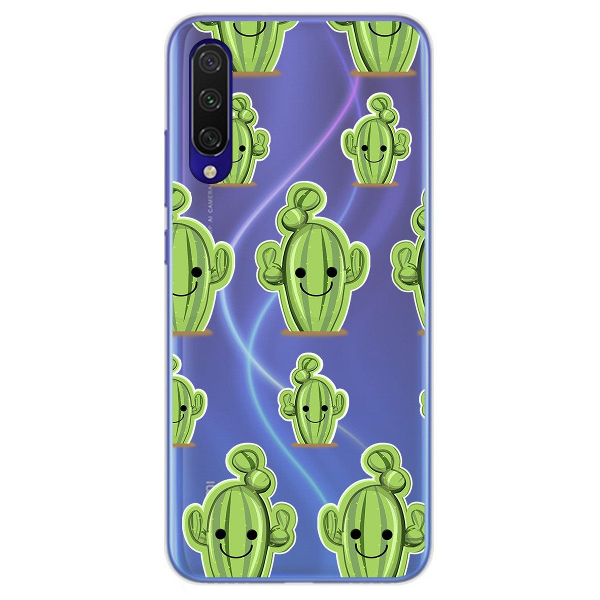 Funda Gel Transparente para Xiaomi Mi 9 Lite diseño Cactus Dibujos