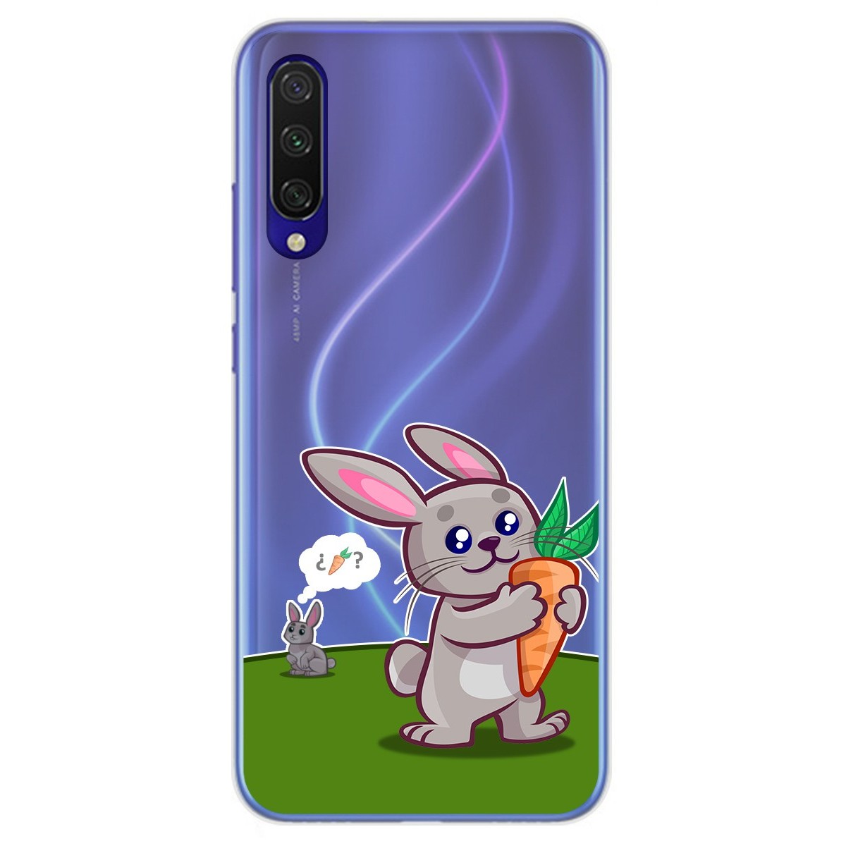 Funda Gel Transparente para Xiaomi Mi 9 Lite diseño Conejo Dibujos